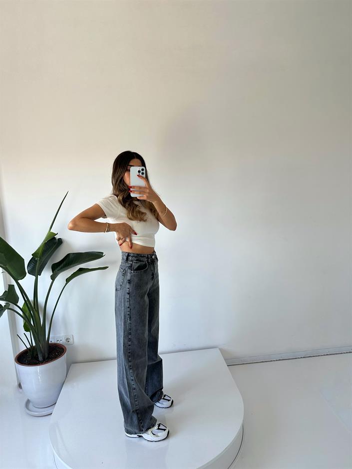 Prime Füme Wide Leg Palazzo Jean 