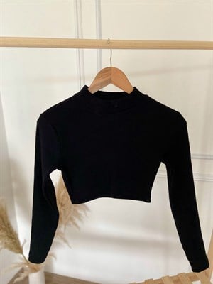 Siyah Crop Basic Body