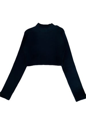 Siyah Crop Basic Body