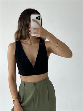 Siyah Denim Top