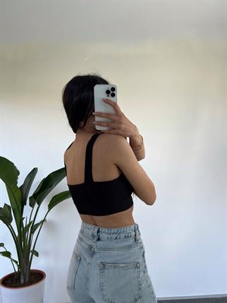 Siyah Desteksiz Crop