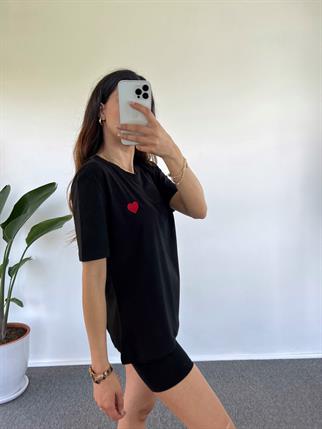 Siyah Kalpli Tshirt