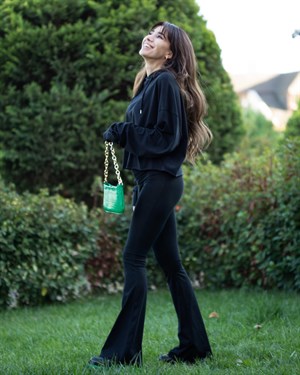 Siyah Kapüşonlu Oversize Sweat