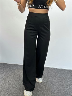 Siyah Pens Detaylı Pantolon