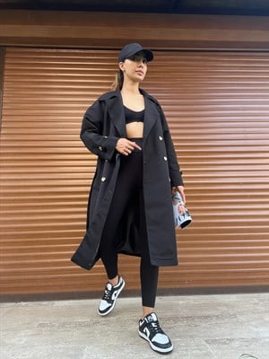 Siyah Premium Trençkot