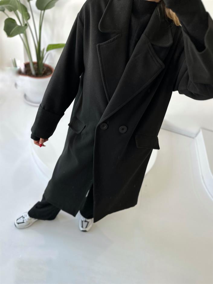 Siyah RYN  Premium Oversize Kaban 