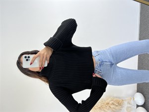 Siyah Triko Kazak 