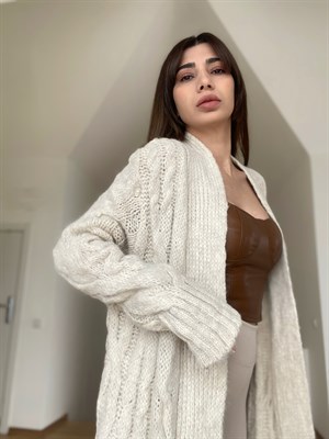 Suave Uzun Krem Hırka 