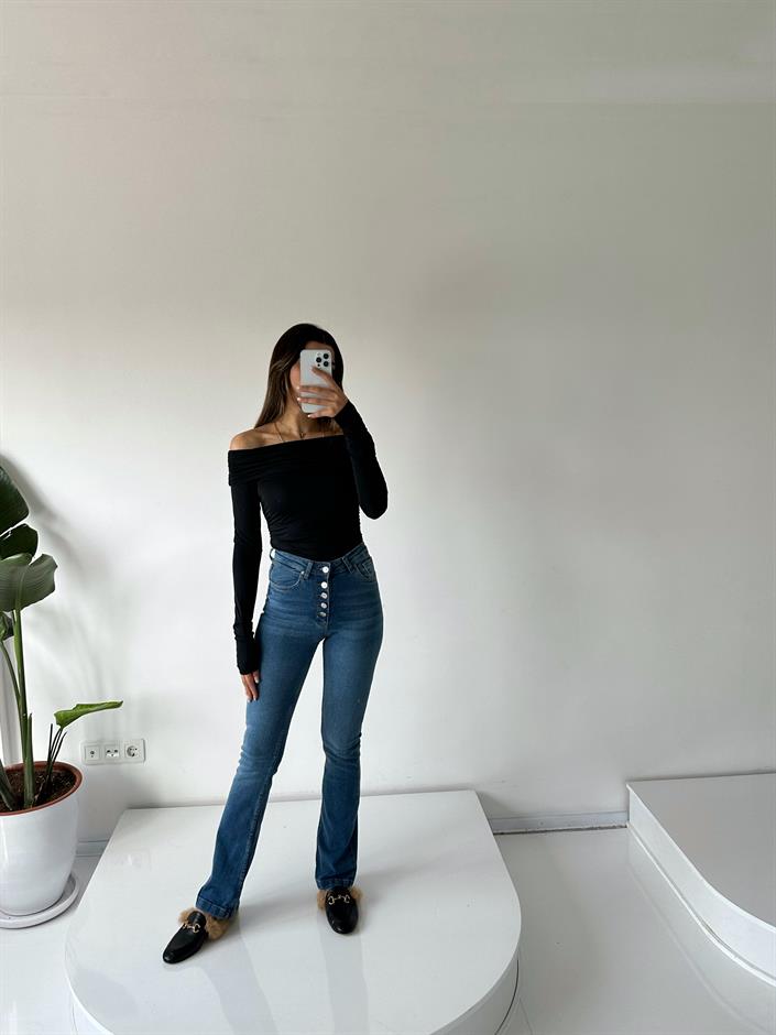Tamina Düğmeli İspanyol Jean 