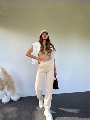 Taş Premium Kargo Denim Pantolon