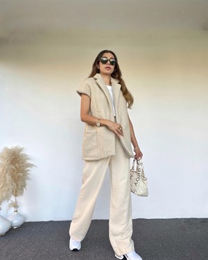 Taş Suni Kürk Yelek