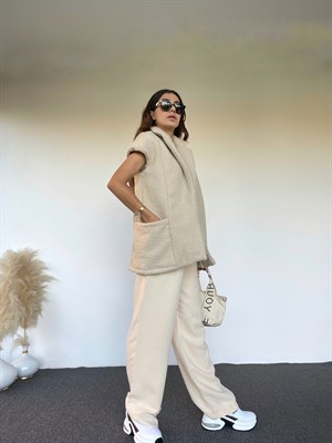 Taş Suni Kürk Yelek