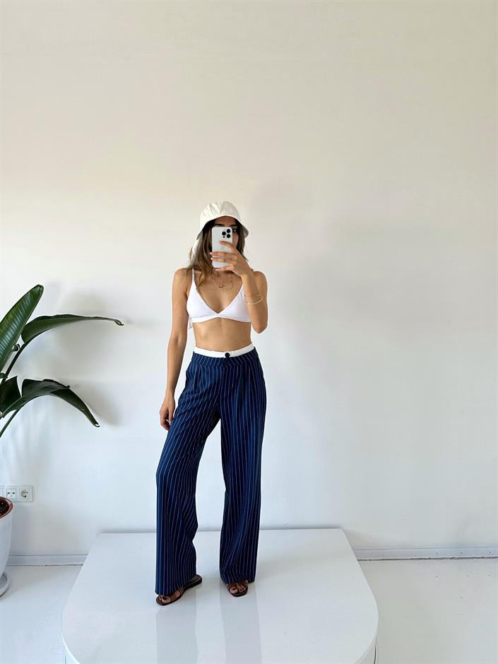 Tasarım Çizgili Pantolon 