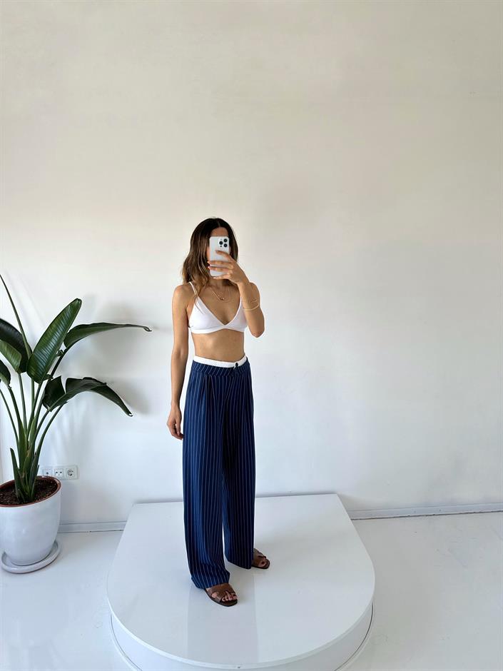 Tasarım Çizgili Pantolon 