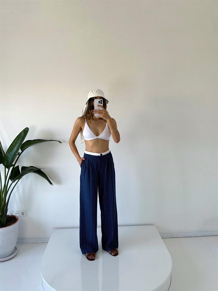 Tasarım Çizgili Pantolon 