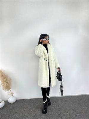 Teddy Yumuşak Beyaz Kaban 