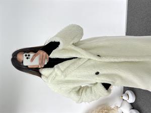 Teddy Yumuşak Beyaz Kaban 