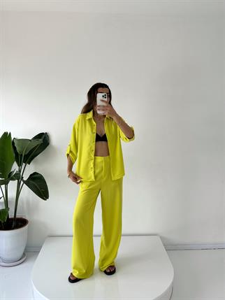 Tierra Sarı Gömlek Detaylı Tulum