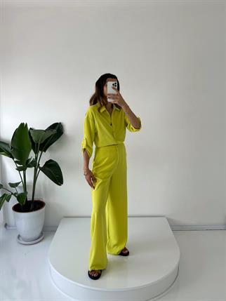 Tierra Sarı Gömlek Detaylı Tulum