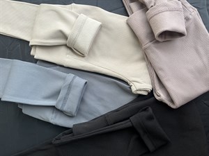 Toprak Rengi İçi Şardonlu Fitilli Tayt