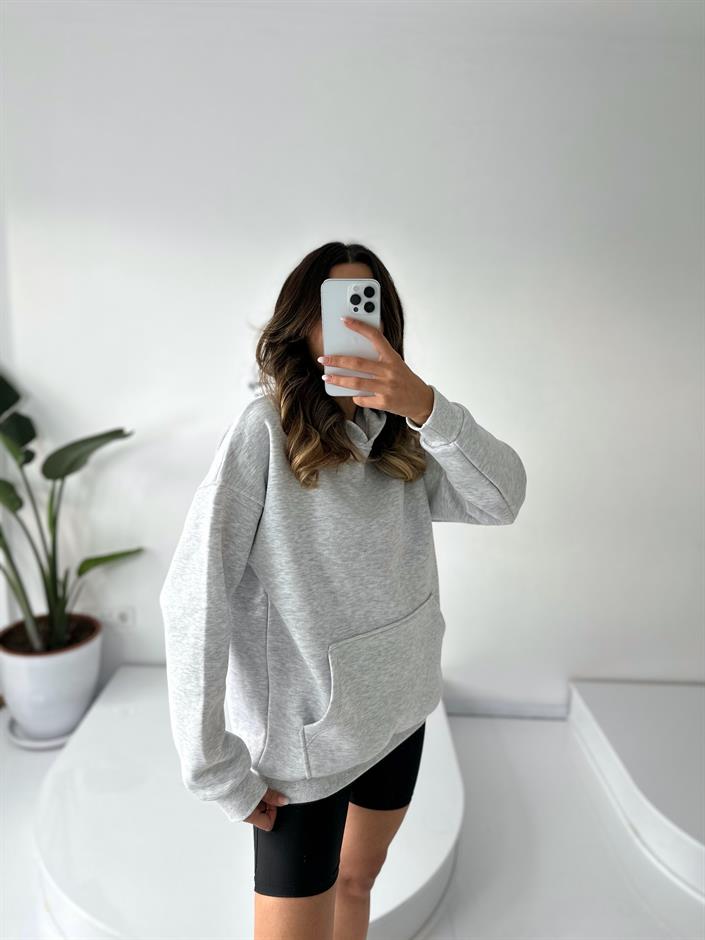 Visha Gri Oversize Sweatshirt