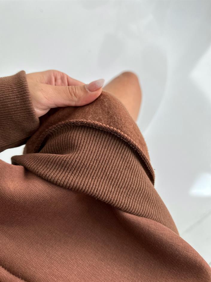 Visha Kahverengi Oversize Sweatshirt