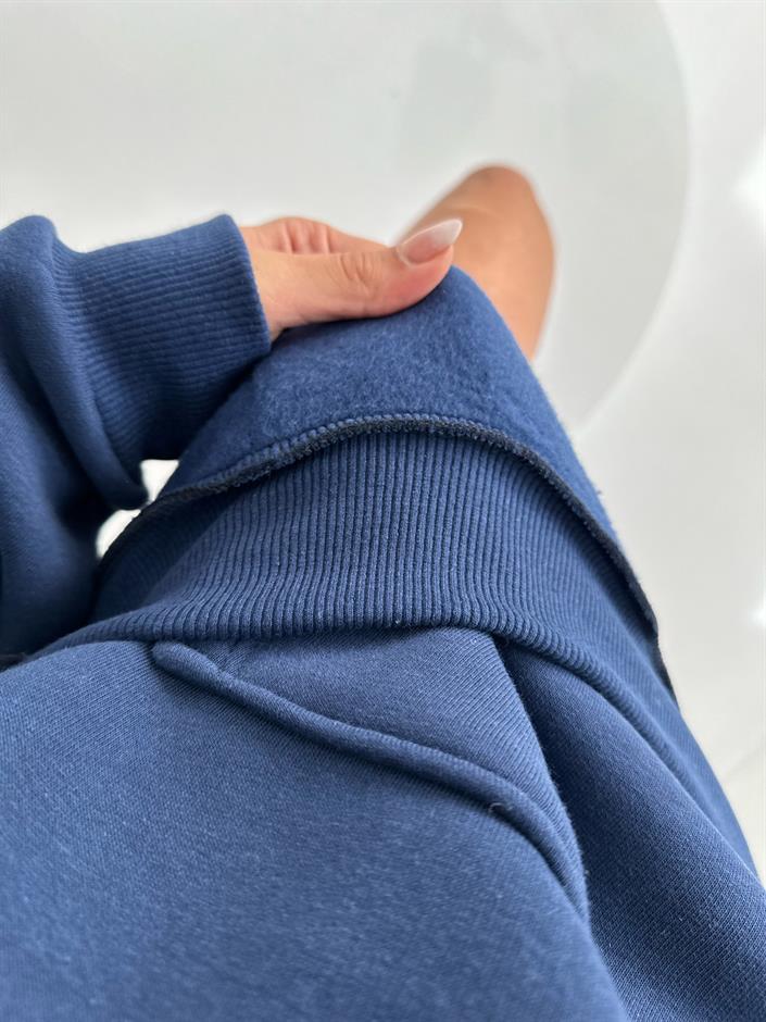 Visha Lacivert Oversize Sweatshirt