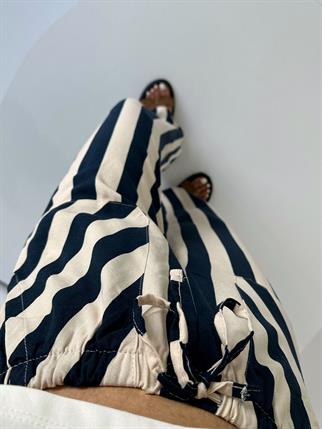 Vitabella Çizgili Beli Lastikli Pantolon