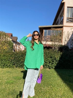 Yeşil Oversize Gömlek
