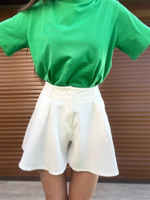 Yeşil Yarım Balıkçı Yaka Tshirt
