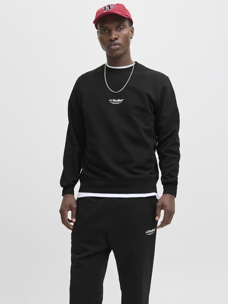 12278791 JJESOHO SWEAT BLACK ERKEK SWEATSHİRT