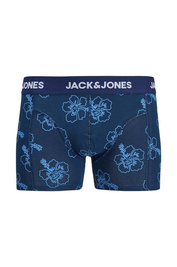 12298171 JACANTHONY PRINT TRUNKS 3 PACK BLUE ERKEK BOXER