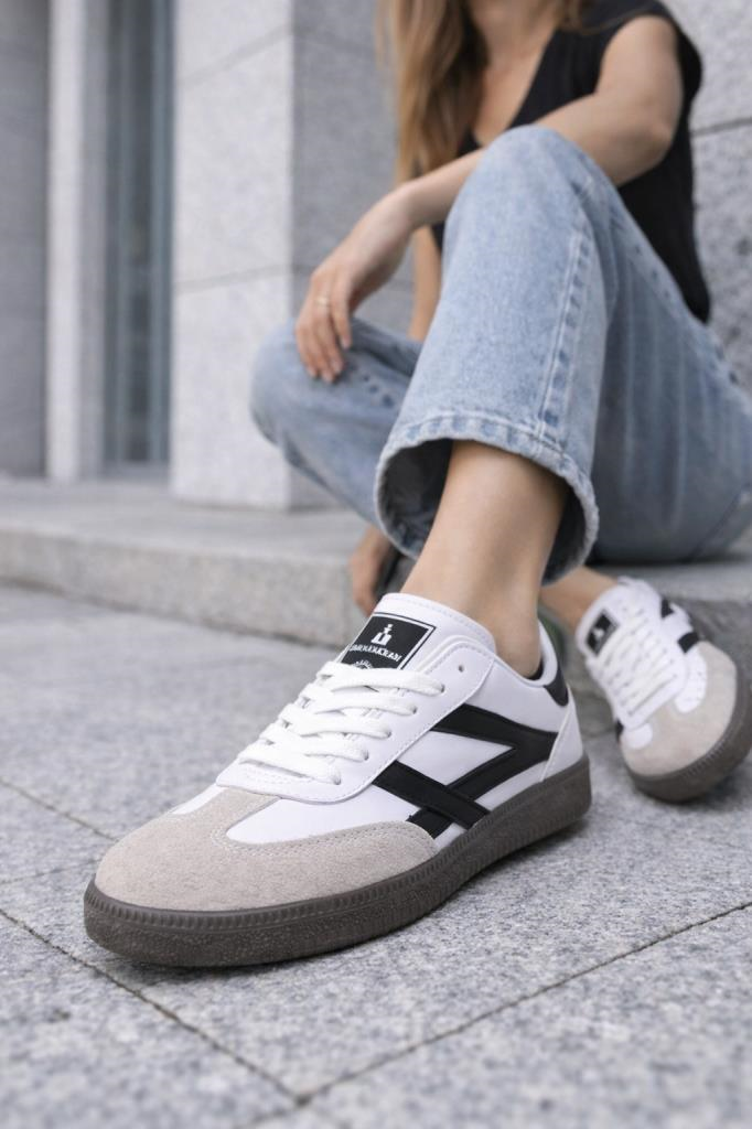 Beyaz Siyah Kadın Sneaker N-3274
