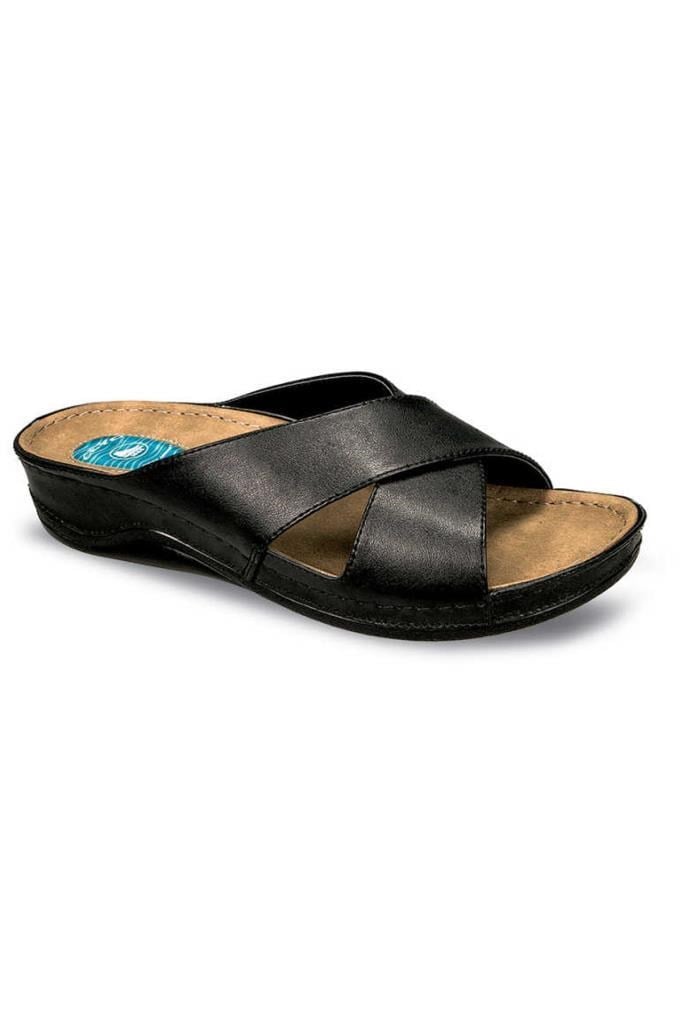 CEYO 9946-1 SİYAH TOPUK JELLİ KADIN TERLİK