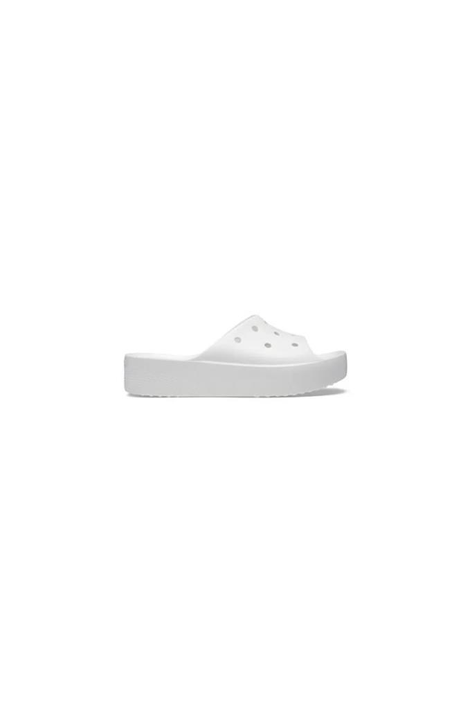 CROCS 208180-PLATFORM SLIDE 100-WHITE KADIN TERLİK