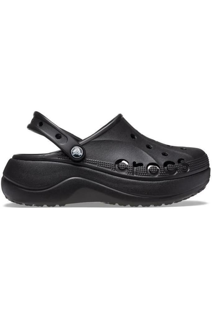 CROCS 208186-BAYA PLATFORM 001-BLACK PLATFORM TABAN KADIN TERLİK
