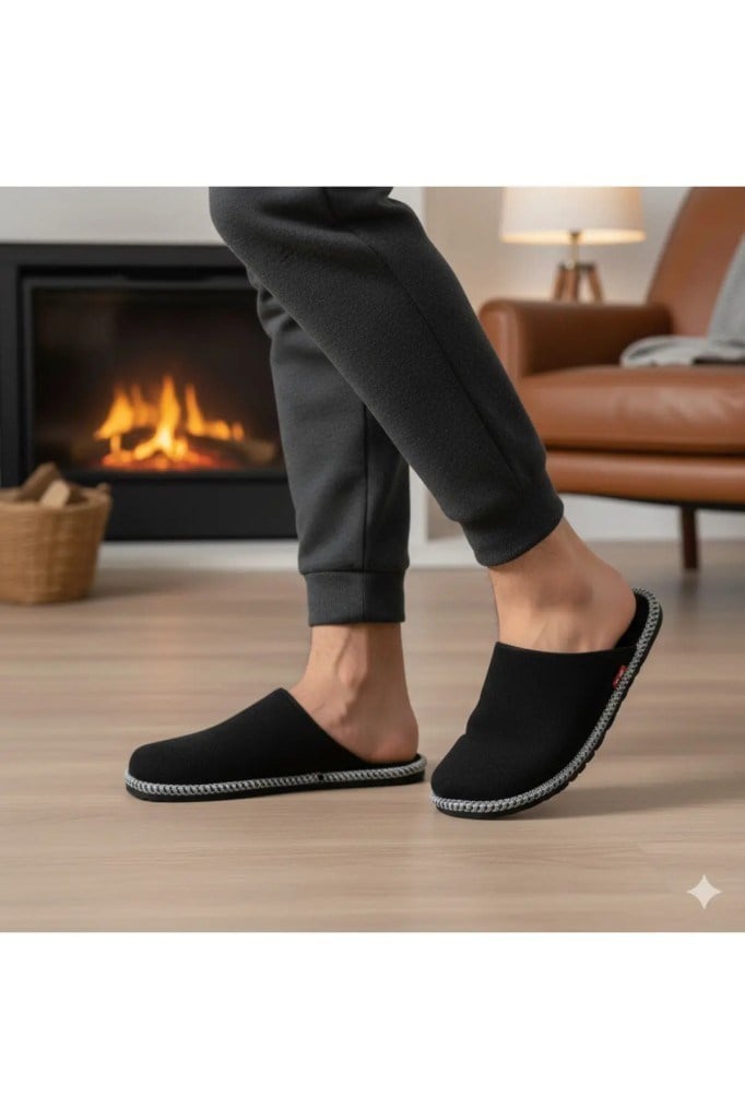 Erkek Anatomik Günlük Rahat Terlik Easy-M Siyah