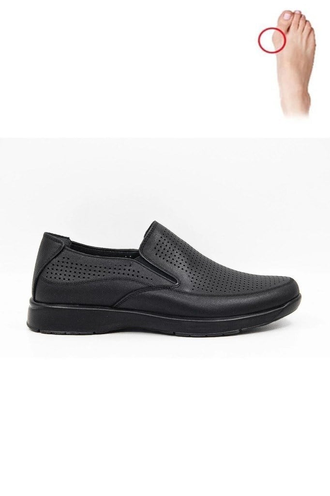 Erkek Ortopedik Rahat Günlük Comfort Ayakkabı 9925-49 Siyah