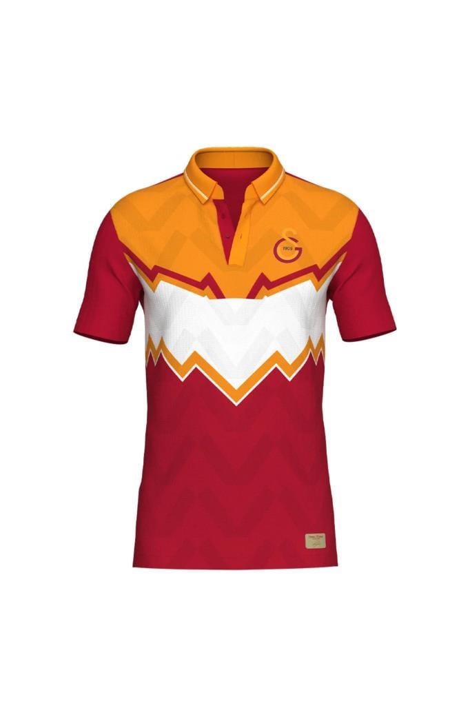 GALATASARAY E232387 OKAN BURUK DESIGN FC ERKEK T-SHIRT SARI KIRMIZI