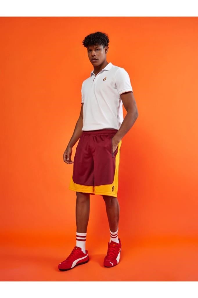 GALATASARAY E251049 BEYAZ POLO YAKA ERKEK T-SHİRT 