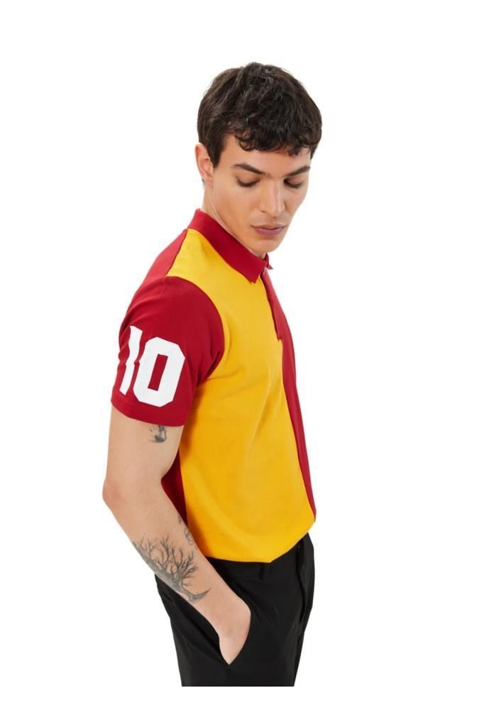 GALATASARAY E88083 METIN OKTAY POLO T-SHIRT SARI KIRMIZI