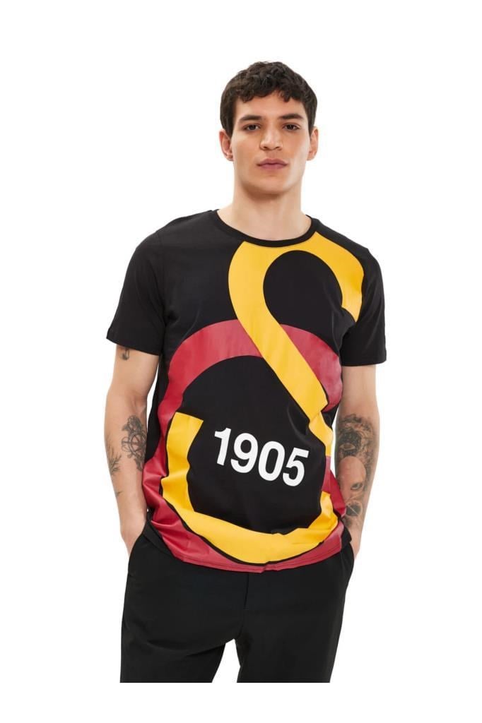 GALATASARAY E88153 BÜYÜK LOGOLU TEE ERKEK T-SHİRT SIYAH
