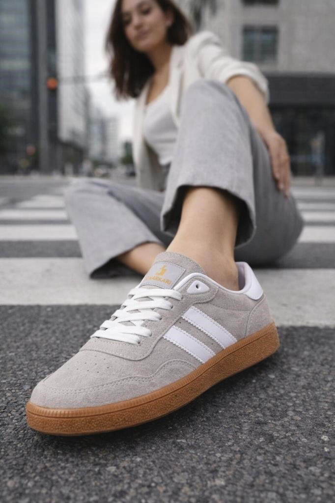 Gri Tas Beyaz Kadın Sneaker N-3264