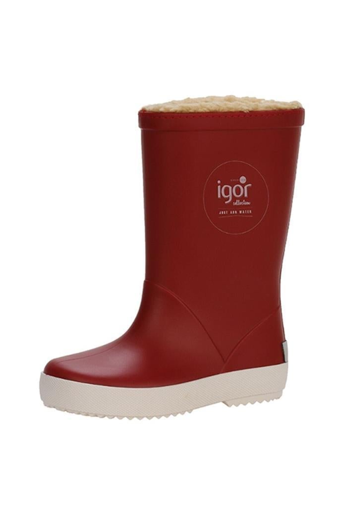 IGOR W10207 SPLASH NAUTICO BORREGUITO 005-ROJO OCUK KÜRKLÜ YAĞMUR ÇİZMESİ