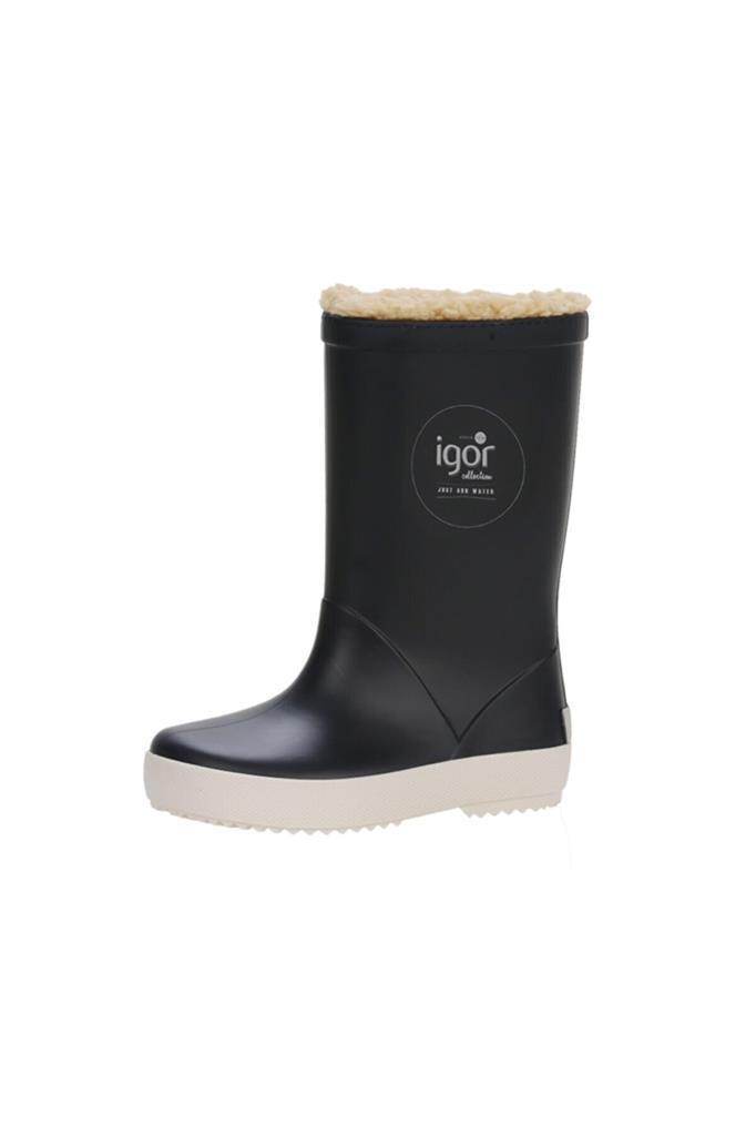 IGOR W10207 SPLASH NAUTICO BORREGUITO 003-MARINO ÇOCUK KÜRKLÜ YAĞMUR ÇİZMESİ