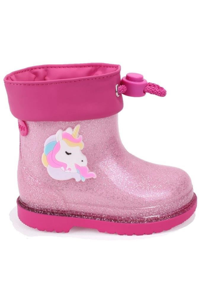İGOR W10339 BIMBI UNICORNIO GLITTER 093-FUCSIA ÇOCUK YAĞMUR ÇİZMESİ