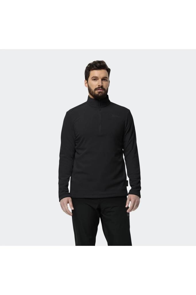 Jack Wolfskin TAUNUS HZ M 1709522 BLACK ERKEK POLAR