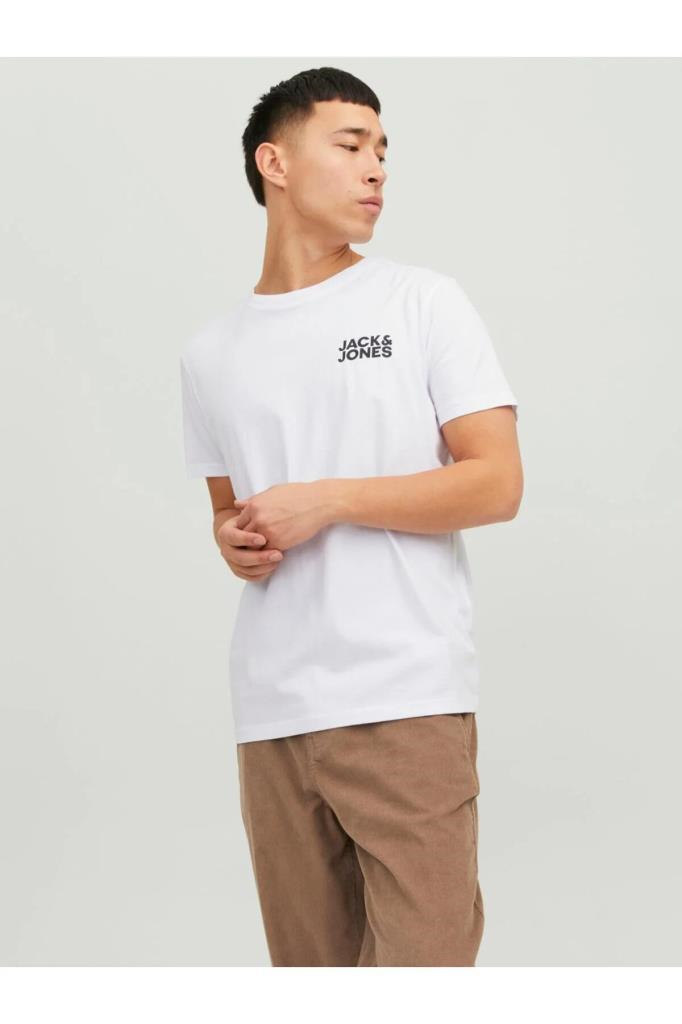 Jack&Jones 12151955 JJECORP LOGO TEE O-NECK WHITE ERKEK T-SHİRT