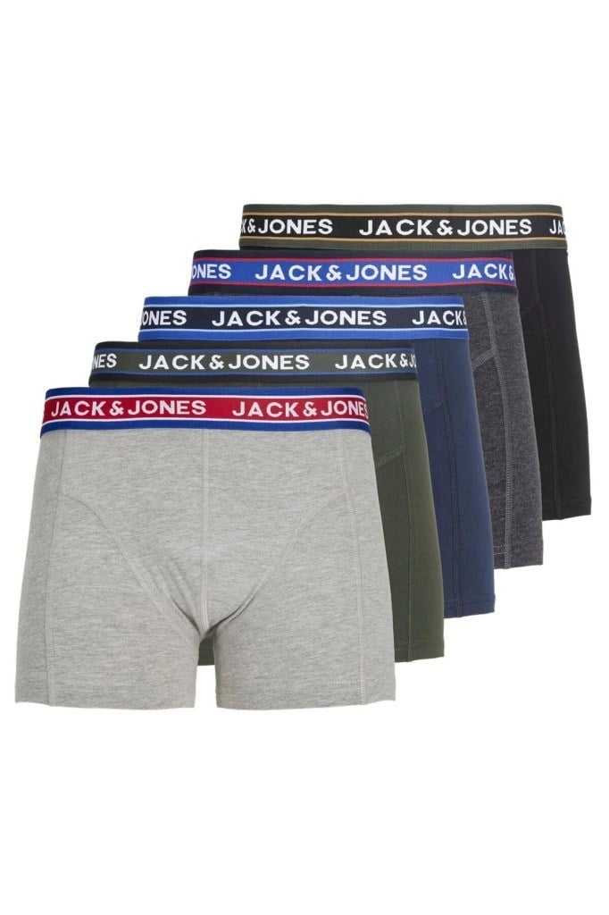 Jack&Jones 12165348 JACOLIVER TRUNKS 5 PACK NOOS BLACK ERKEK BOXER
