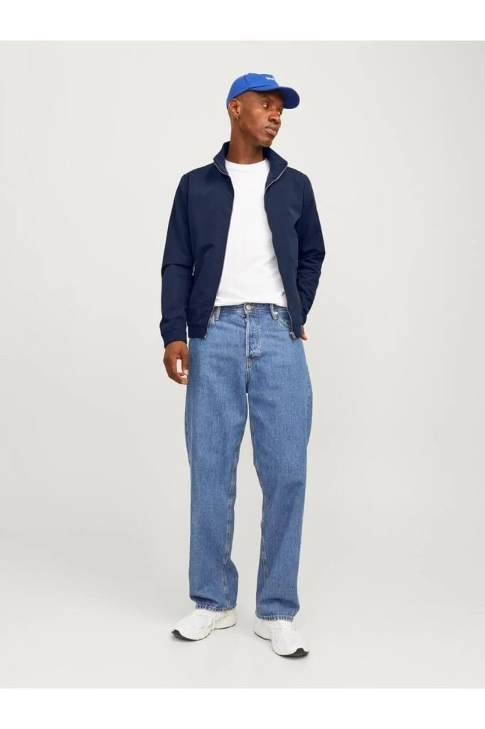 Jack&Jones 12204277 JJERUSH HARRINGTON BOMBER NAVY ERKEK MONT